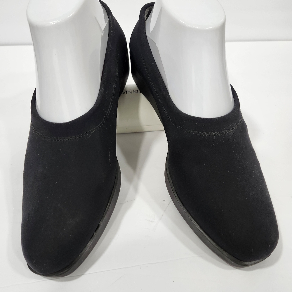 Stuart Weitzman Black Wedge Loafers Size 7.5 Like New